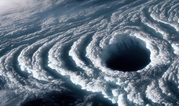 A hurricane due to climate change